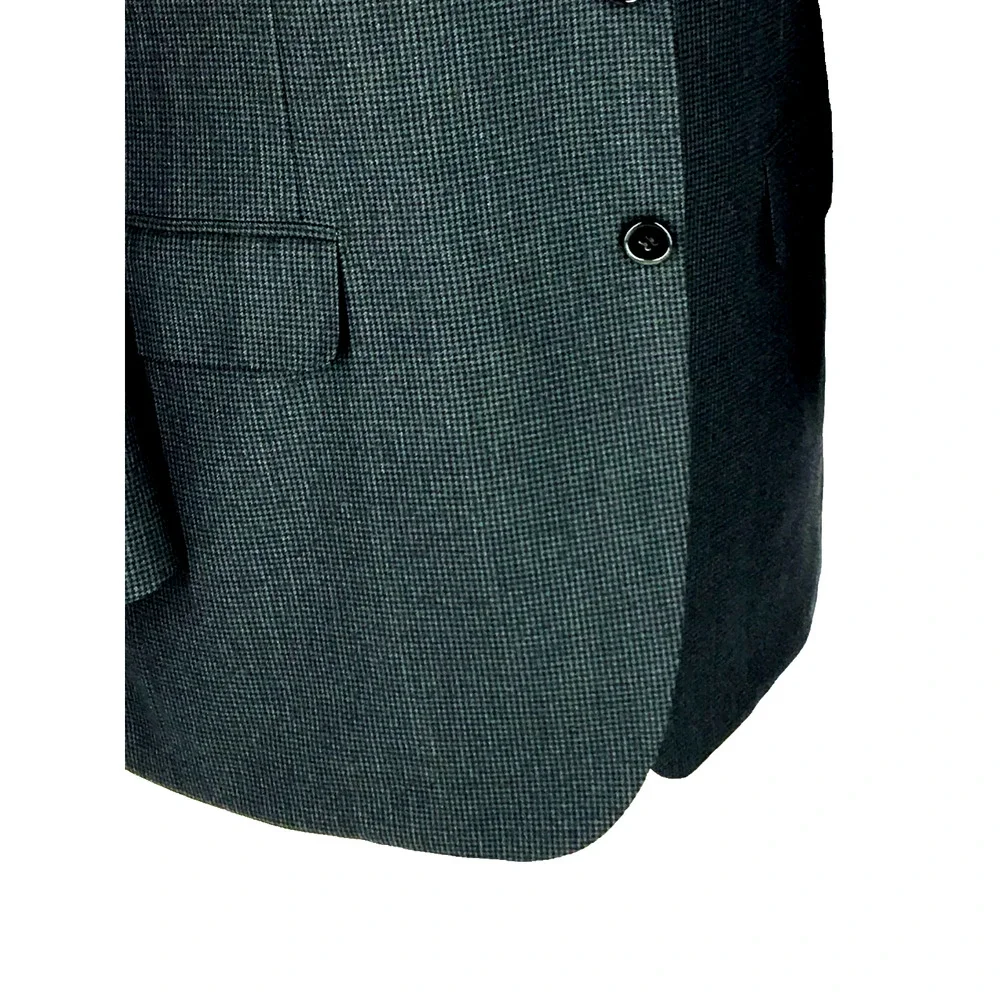 40R Brioni Italy Mens 2 Button Pure Wool Blazer Sport Coat Jacket Houndstooth